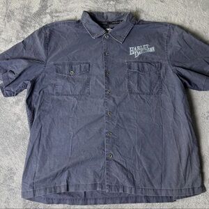 Harley-Davidson Men's Navy Casual Shirt